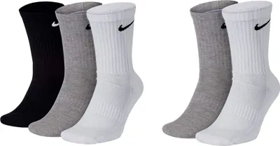 Produktbild von 5 Paar Nike Socken Herren Damen Nike Unisex Season 2021/22 Sport Socks - Farbe: weiß grau schwarz - Größe: 34-38