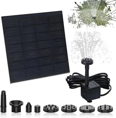 Zdjęcie produktu dla Solarna pompa do basenu typu „Regenpfeifer”, o wydajności 200 l/h, solarna pompa wodna, solarna pompa basenowa z 6 dyszami