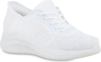 Produktbild von VAN HILL Damen Laufschuhe Sportschuhe Sportliche Strick Schuhe 841669, Farbe: Weiß, Größe: 40