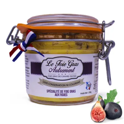 Zdjęcie produktu dla Foie Gras Entier z kaczki z figami 200 g – Harmonijny francuski przysmak – Relais Gourmet