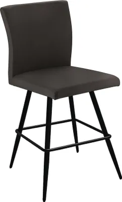 Image de Buono 2KM, tabouret, structure noir mat, pivotant, revêtement gris foncé