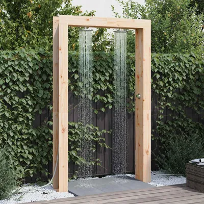 Produktbild von Maison Exclusive - Outdoor-Dusche 226 cm Massivholz Kiefer und Edelstahl Natur