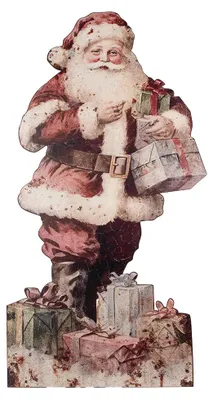 Produktbild von Clayre & Eef Dekorationsfigur Weihnachtsmann 50x2x96 cm Rot Metall