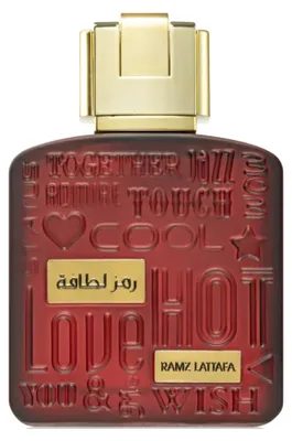 Productafbeelding van Lattafa Ramz, uniseks, 100 ml, vloeiparfum, geurnoten: bergamot, appel, ananas, sandelhout, guaiac hout, jasmijn, patchouli, vanille, amber, muskus, oudh, ylang-ylang