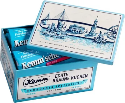 Produktbild von Echte Kemm`sche Kuchen 2x 200g inkl. Nostalgiedose "Hamburg"