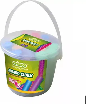 Zdjęcie produktu dla Cricco Kreda Jumbo 20 Kolorów w Wiaderku