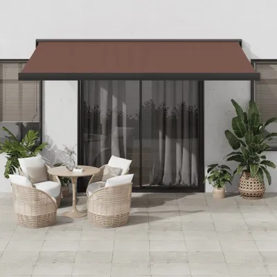 Immagine prodotto di Maison Exclusive - Tenda da sole manuale marrone 400x300 cm