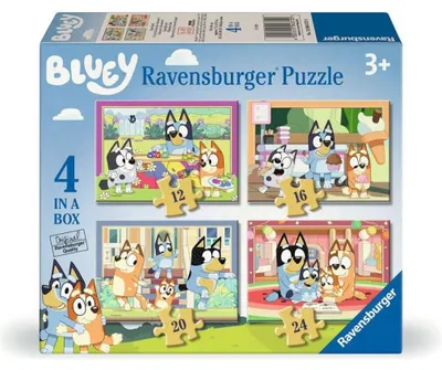 Produktbild von RAVENSBURGER Puzzle Bluey 4in1 ( 12, 16, 20, 24 Stü ck)