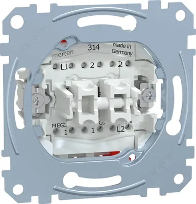 Produktbild von Merten MEG3128-0000 Wechselschalter/ Wechseltaster-Einsatz, 10AX/10A, AC250V Steckklemmen