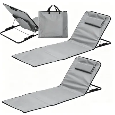 Image de Omgoods - 2 chaises de plage pliables - Légères et réglables