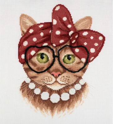 Productafbeelding van Panna Kreuzstich Set "Glamouröse Lucy", Zählmuster, 21x27cm