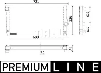 Produktbild von MAHLE CR 956 000P Kühler Wasserkühler Motorkühler für BMW 5 Touring (F11) 5 Limousine (F10) 5 GT (F07)