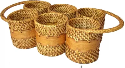 Obrázek produktu pro Ratanový podnos na 6 sklenic