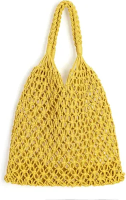 Produktbild von Strohtasche 1 Stück, Handgefertigte Strandtasche Mit Fischernetz-Optik, Für Damen Und Alltag