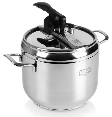 Image de Cuiseur à pression PROFI - 5 litres - Acier inoxydable - Compatible avec les plaques de cuisson à gaz et à induction -  LFGB - Diamètre 20 cm