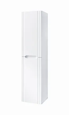 Zdjęcie produktu dla Szafka Łazienkowa Wysoka Biała 40X166 Cm 2 Drzwi Mdf Pionowa