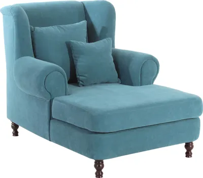 Produktbild von Max Winzer Big-Sessel inkl. 2x Zierkissen 55x55cm + 40x40cm Mareille - Velourstoff petrol - Maße: 103 x 149 x 103 cm