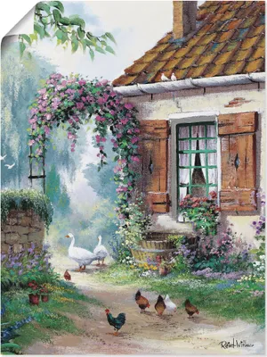 Produktbild von ARTland Poster Der Bauernhof Größe: 60x80 cm