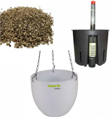 Produktbild von Set4 4 teilig Keramik Blumenampel Venus 13/12 weiss Ø 17.5 cm H 15 cm für Erdpflanzen