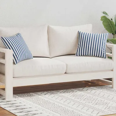 Obrázek produktu pro vidaXL Zahradní polštář 2 ks Pruhový vzor 45 x 45 cm Námořnická modrá