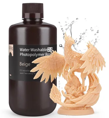 Produktbild von ELEGOO Upgraded 405nm Wasser Waschbares Resin 2.0, Beige 1000g – Beige 2.0