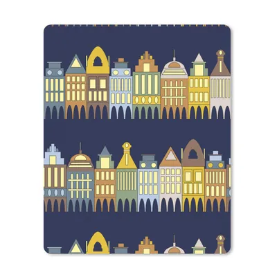 Produktbild von MuchoWow® Mauspad Mousepad Muster - Häuser - Gebäude 30x40 cm - Mousepads - Maus Mat - Pad - Mausunterlage - Mausmatten