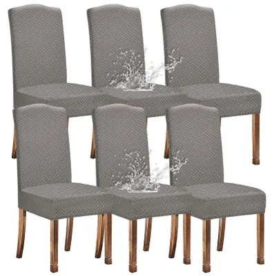 Obrázok produktu pre Nepremokavé poťahy na stoličky s vzorom Jacquard, sada 6 kusov