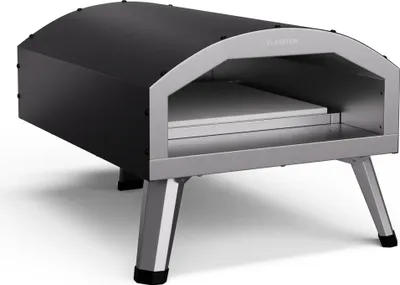 Zdjęcie produktu dla Piekarnik do pizzy Klarstein 12 cali do użytku wewnątrz i na zewnątrz, podwójny element grzewczy u góry i u dołu, moc 2200 W, osiąga temperaturę 500 °C – z wbudowanym termometrem i regulacją temperatury – najwyższa przyjemność z jedzenia pizzy!