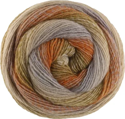 Produktbild von Lana Grossa - Gomitolo Gala 4028 sandbeige graubeige rost orange grünorange khaki schilfgrün hellbeige