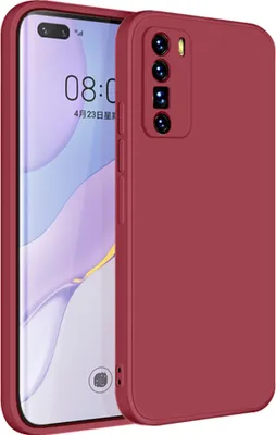 Produktbild von Huawei Nova 7 Pro Hülle, LaimTop Slim Liquid Silikon Gel Gummi Schutzhülle für Huawei Nova 7 Pro Rot