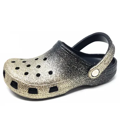Produktbild von Crocs Classic Glitter Clog Damen Clogs in Schwarz, Größe 36