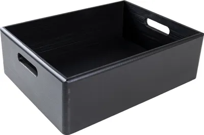 Image de Creative Deco Caisse Bois Rangement Noir 40 x 30 x 13 cm (+/- 1cm) - Boîte