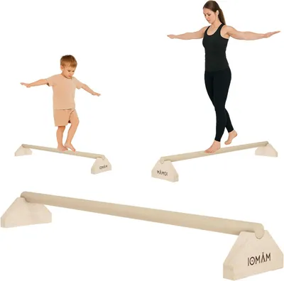Immagine prodotto di Trave di equilibrio - Trave per bambini - Per sviluppare la motricità - Struttura in legno - 100 cm - Materiale naturale