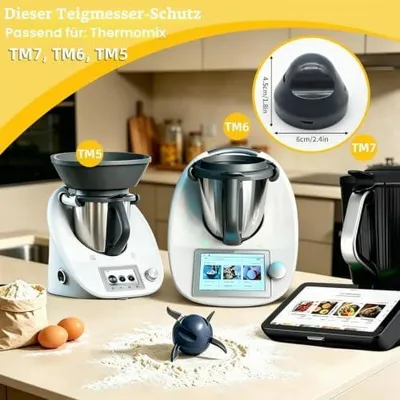 Produktbild von Messerschutz für Thermomix TM5, TM6 und TM7 – Schutzabdeckung für Mixer, die das Messer schützt und die Reinigung erleichtert