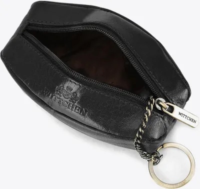 Immagine prodotto di Portachiavi da uomo Wittchen in vera pelle, nero, nero, vera pelle