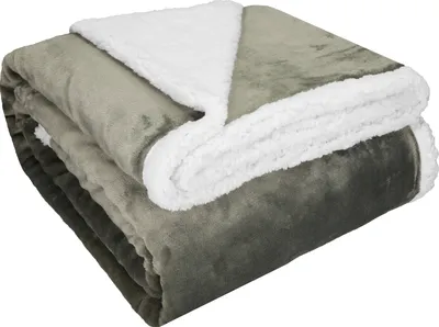Produktbild von Betz Luxus Flanell Sherpa Kuscheldecke VERONA 150x200 cm Wohndecke XXL  Farbe: taupe