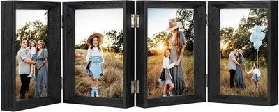 Produktbild von Faltbare Fotolijst - Klappbar - Einzelstück - Schwarz - Holz