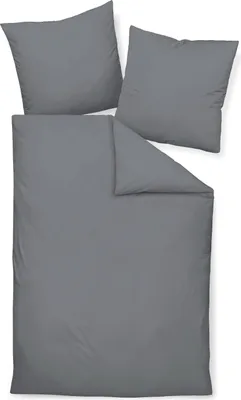 Produktbild von Janine Design Mako-Satin Bettwäsche-Garnitur Colors 31001 Farbe titan Größe 240x220 +2x80x80cm