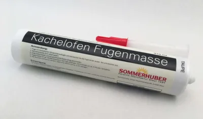 A tube of sealant for fireplaces and tiled stoves.