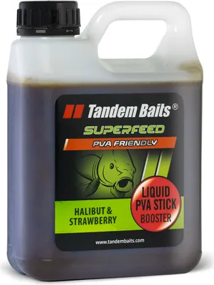 Produktbild von Tandem Baits SuperFeed Liquid PVA Stick Booster Heilbutt & Erdbeere Karpfen, Karpfen Angeln ohne Mühe, Köder zum Große-Fische-Angeln, Karpfenzubehör für Profis & Hobby-Angler 1 ml