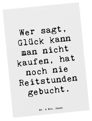 Produktbild von Mr. & Mrs. Panda Postkarte Spruch Reitlehrerin Freude - Weiß - Geschenk, Lehrer, Ansichtskarten, Geschenke mit Herz, Beruf, Berufsprodukte, Reitmomente, Reitlehrer