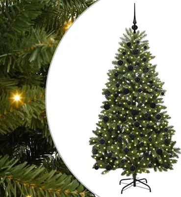 Produktbild von vidaXL Künstlicher klappbarer Weihnachtsbaum Grün 180 cm PVC und Stahl