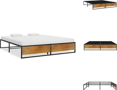 Immagine prodotto di vidaXL Struttura letto in metallo nero 180x200 cm - Letti e strutture letto