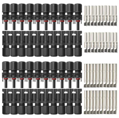 Produktbild von PV Solarstecker Stecker wasserdicht Solarkabel Buchse Verbinder 1-100 Paar 1500VMenge Solarstecker:20-Paar