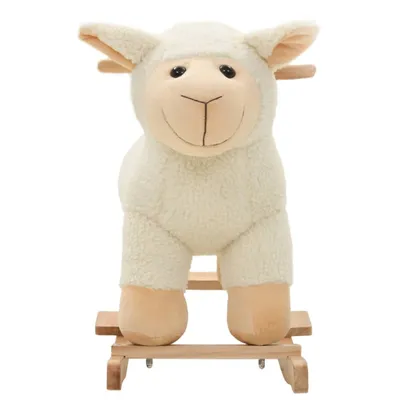 Immagine prodotto di Pecora a Dondolo in Peluche 78x34x58 cm Bianca