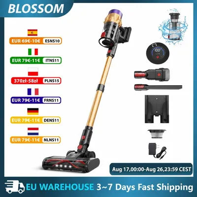 Image de Aspirateur à poussière - Sans fil - 550 W - Réservoir à poussière de 1 à 2 litres - Filtre HEPA - Léger - Couleur or