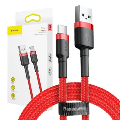 Produktbild von Baseus CATKLF-U09 Handykabel Schwarz  Rot 3 m USB A USB C