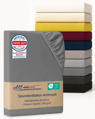 Produktbild von Premium Spannbettlaken 90 x 200 cm in Anthrazit