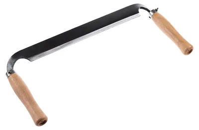 Produktbild von KADAX Zugmesser zur Holzbearbeitung, Wagnermesser aus Metall, Reifmesser mit zwei Griffen, Ziehmesser, Zugklinge, Rindenschäler