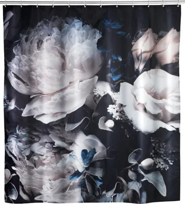 Produktbild von WENKO Dusch Vorhang Badewannen Anti Schimmel 180x200 cm inkl. Ringe PEONY Dusche